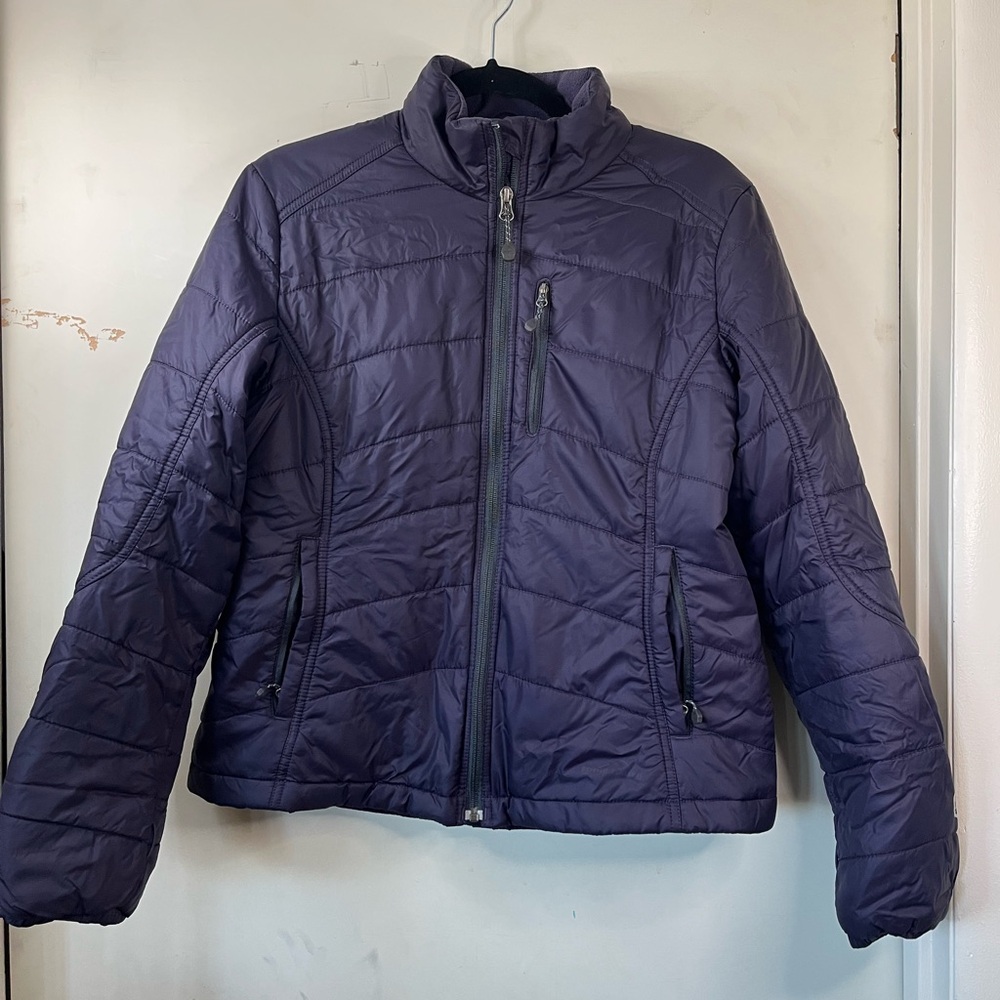 Eddie Bauer Purple Quilted Puffer Jacket Large